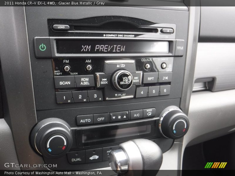 Glacier Blue Metallic / Gray 2011 Honda CR-V EX-L 4WD