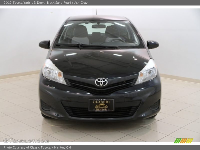 Black Sand Pearl / Ash Gray 2012 Toyota Yaris L 3 Door