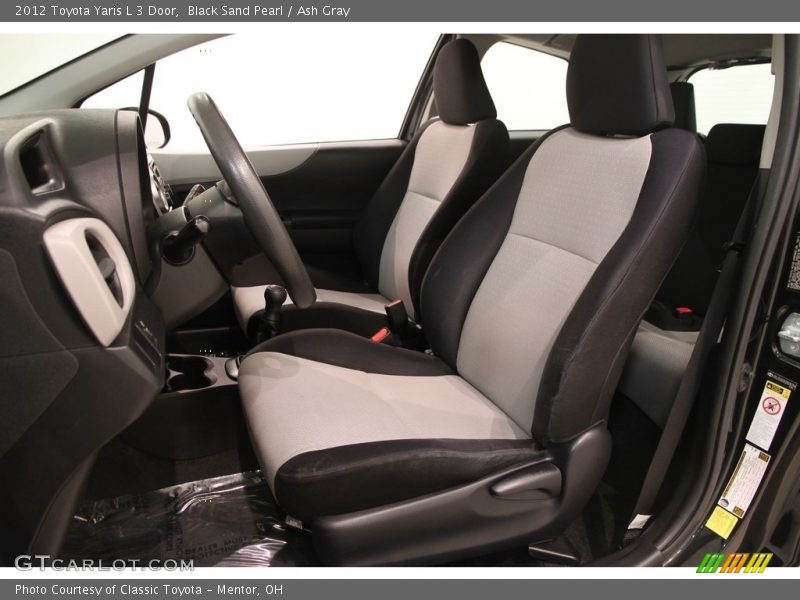 Black Sand Pearl / Ash Gray 2012 Toyota Yaris L 3 Door