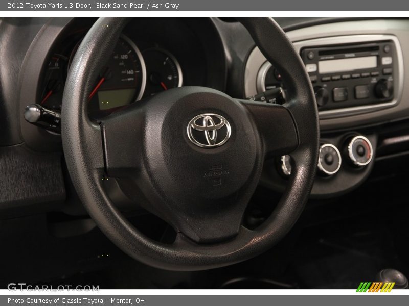 Black Sand Pearl / Ash Gray 2012 Toyota Yaris L 3 Door