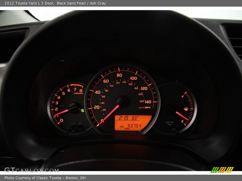 Black Sand Pearl / Ash Gray 2012 Toyota Yaris L 3 Door