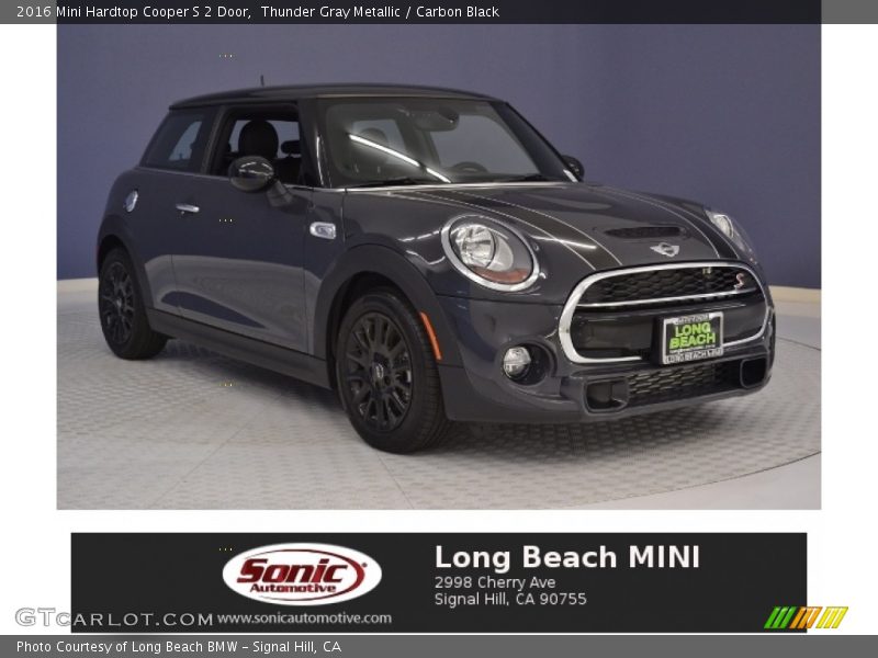 Thunder Gray Metallic / Carbon Black 2016 Mini Hardtop Cooper S 2 Door