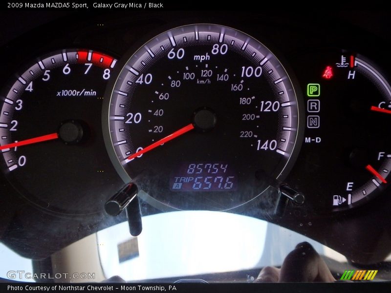 Galaxy Gray Mica / Black 2009 Mazda MAZDA5 Sport