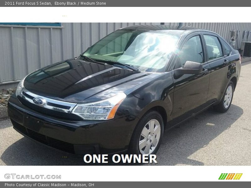 Ebony Black / Medium Stone 2011 Ford Focus S Sedan