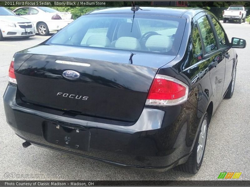 Ebony Black / Medium Stone 2011 Ford Focus S Sedan