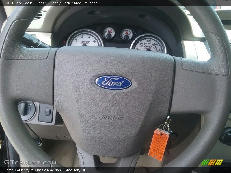 Ebony Black / Medium Stone 2011 Ford Focus S Sedan