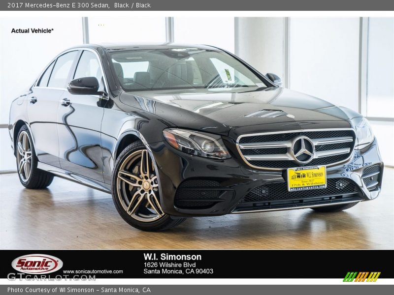 Black / Black 2017 Mercedes-Benz E 300 Sedan