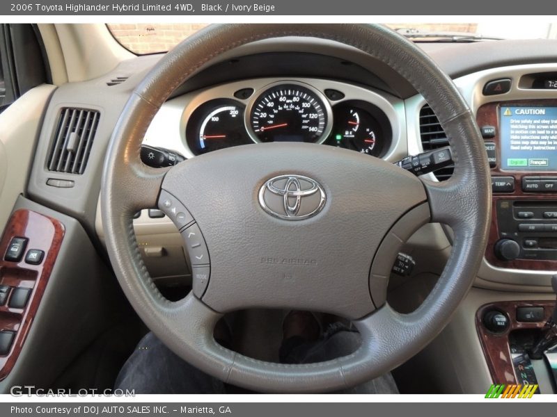 Black / Ivory Beige 2006 Toyota Highlander Hybrid Limited 4WD