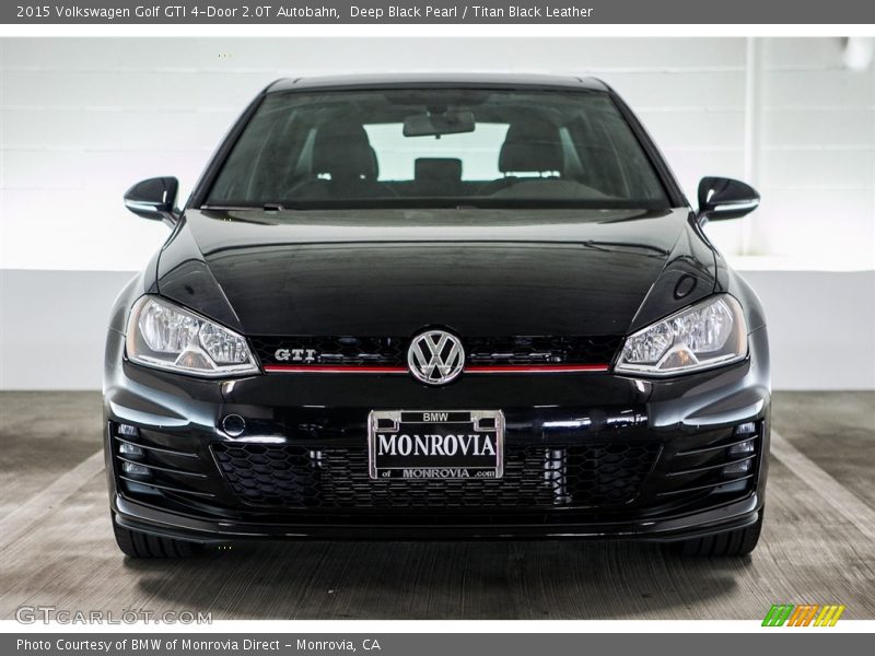 Deep Black Pearl / Titan Black Leather 2015 Volkswagen Golf GTI 4-Door 2.0T Autobahn