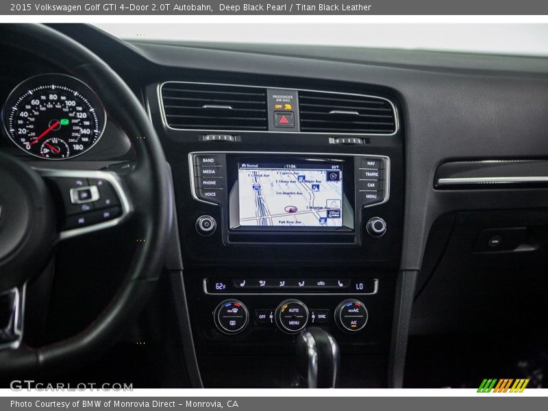 Deep Black Pearl / Titan Black Leather 2015 Volkswagen Golf GTI 4-Door 2.0T Autobahn