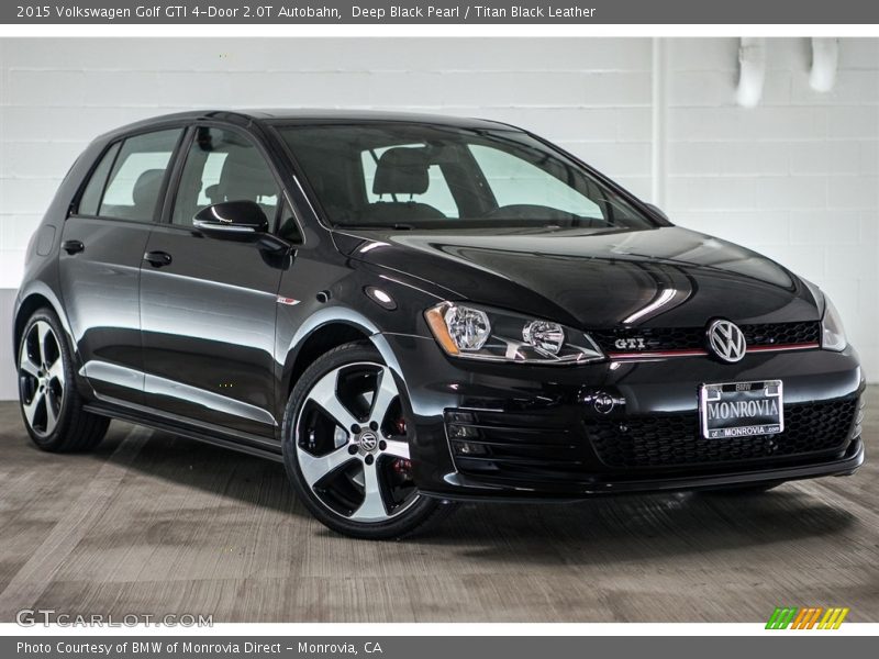 Deep Black Pearl / Titan Black Leather 2015 Volkswagen Golf GTI 4-Door 2.0T Autobahn