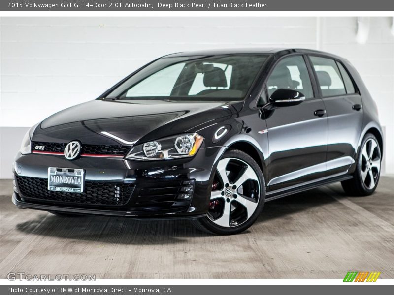 Deep Black Pearl / Titan Black Leather 2015 Volkswagen Golf GTI 4-Door 2.0T Autobahn