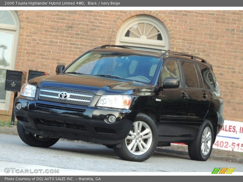 Black / Ivory Beige 2006 Toyota Highlander Hybrid Limited 4WD