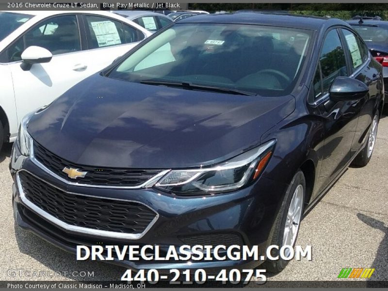 Blue Ray Metallic / Jet Black 2016 Chevrolet Cruze LT Sedan