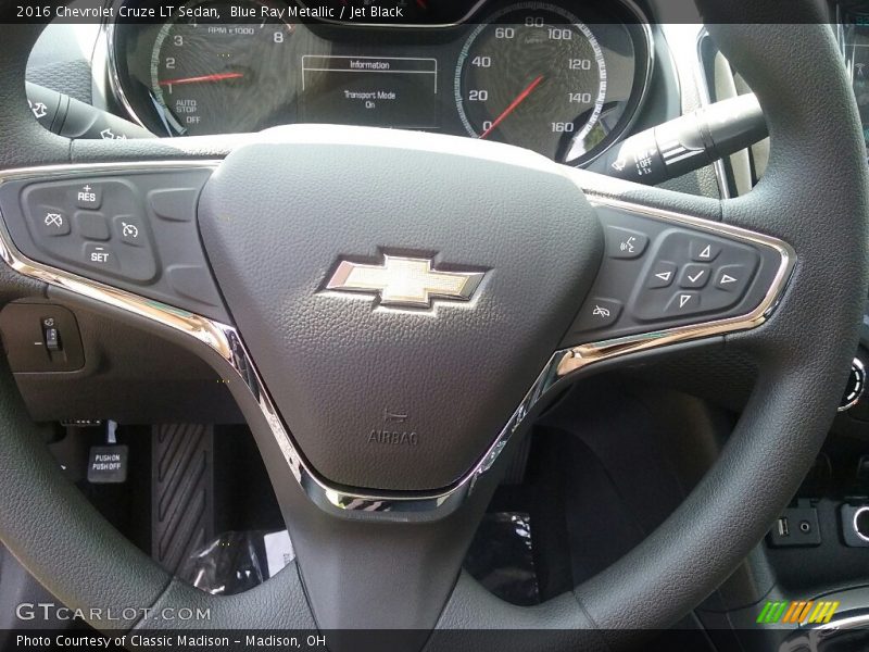 Blue Ray Metallic / Jet Black 2016 Chevrolet Cruze LT Sedan