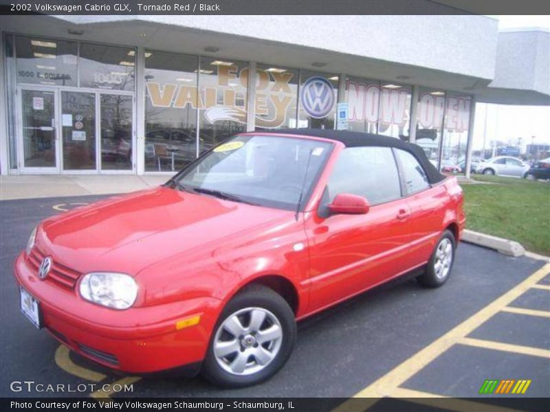 Tornado Red / Black 2002 Volkswagen Cabrio GLX