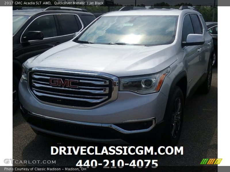 Quicksilver Metallic / Jet Black 2017 GMC Acadia SLT AWD