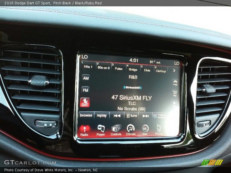 Pitch Black / Black/Ruby Red 2016 Dodge Dart GT Sport