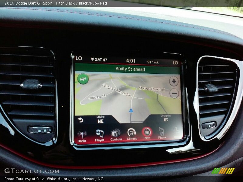 Pitch Black / Black/Ruby Red 2016 Dodge Dart GT Sport