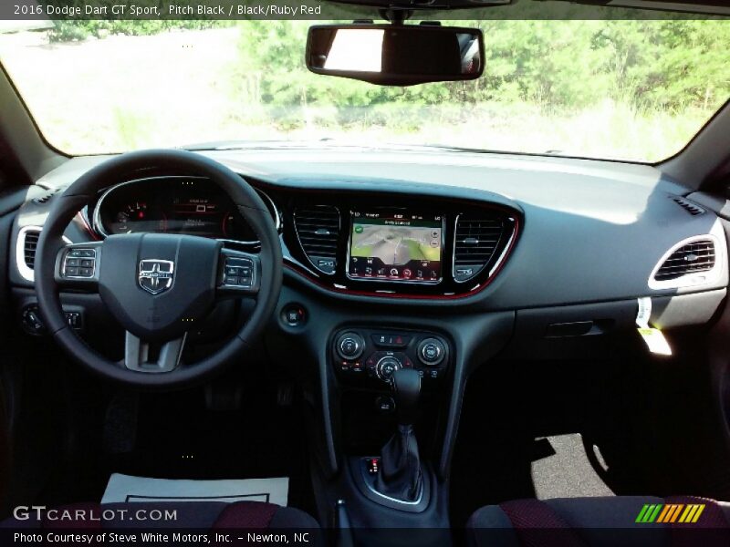 Pitch Black / Black/Ruby Red 2016 Dodge Dart GT Sport