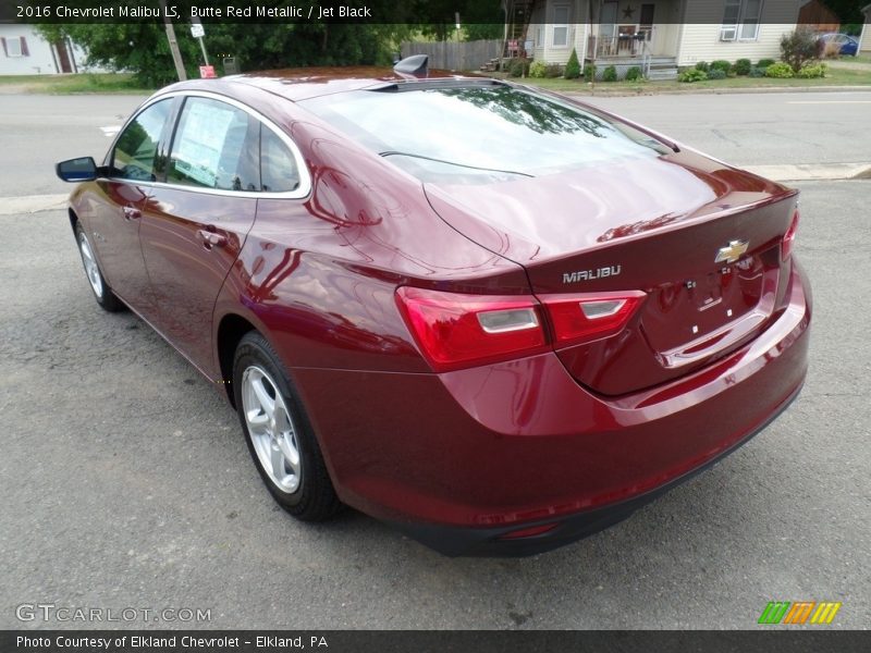Butte Red Metallic / Jet Black 2016 Chevrolet Malibu LS
