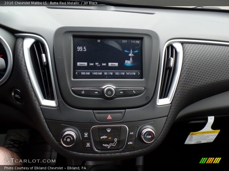Butte Red Metallic / Jet Black 2016 Chevrolet Malibu LS