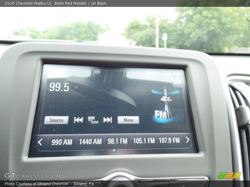 Butte Red Metallic / Jet Black 2016 Chevrolet Malibu LS