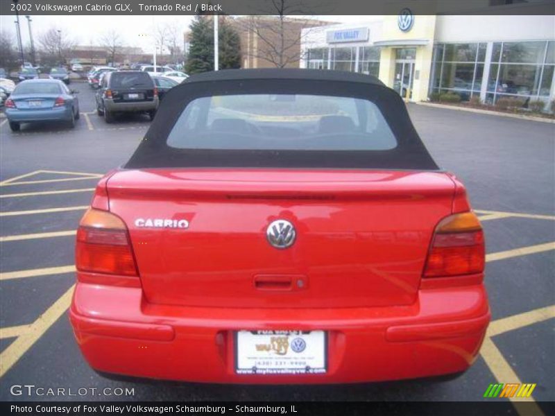 Tornado Red / Black 2002 Volkswagen Cabrio GLX