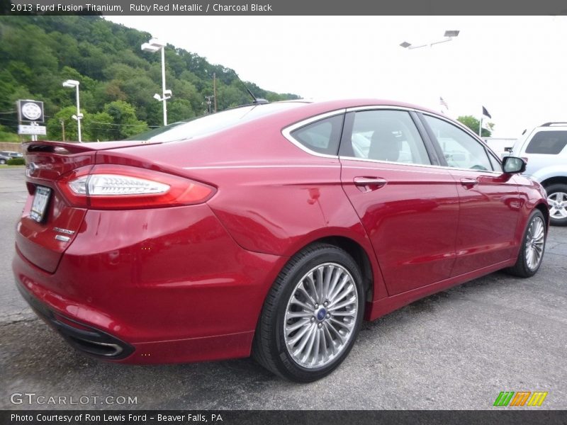 Ruby Red Metallic / Charcoal Black 2013 Ford Fusion Titanium