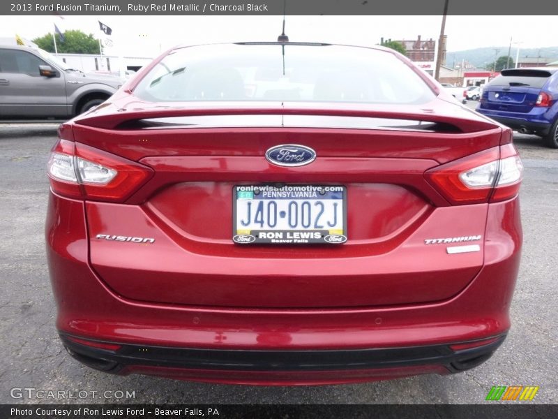 Ruby Red Metallic / Charcoal Black 2013 Ford Fusion Titanium