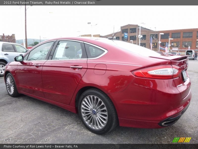 Ruby Red Metallic / Charcoal Black 2013 Ford Fusion Titanium