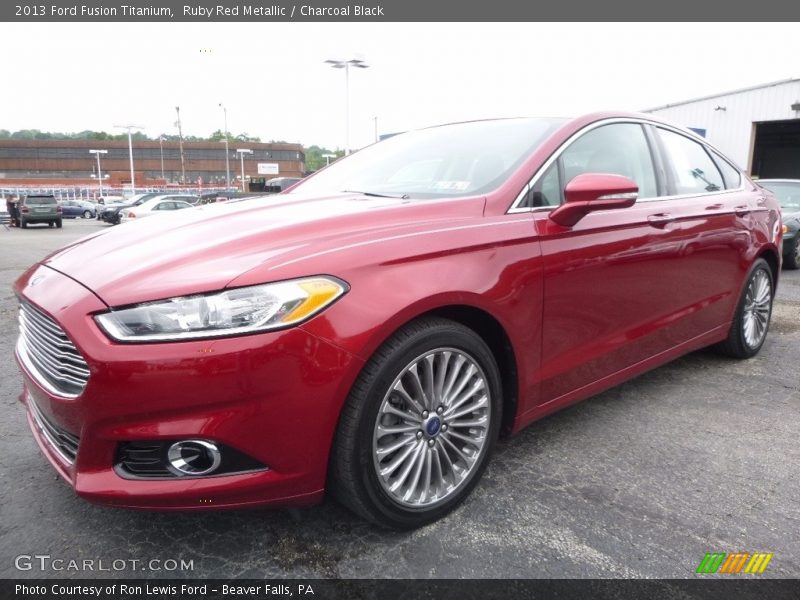 Ruby Red Metallic / Charcoal Black 2013 Ford Fusion Titanium