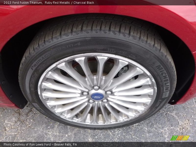 Ruby Red Metallic / Charcoal Black 2013 Ford Fusion Titanium