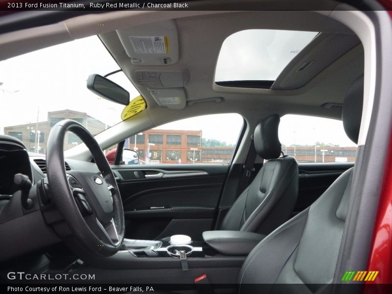 Ruby Red Metallic / Charcoal Black 2013 Ford Fusion Titanium