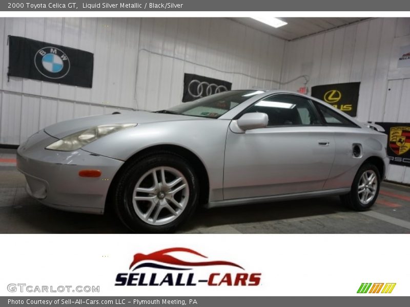 Liquid Silver Metallic / Black/Silver 2000 Toyota Celica GT