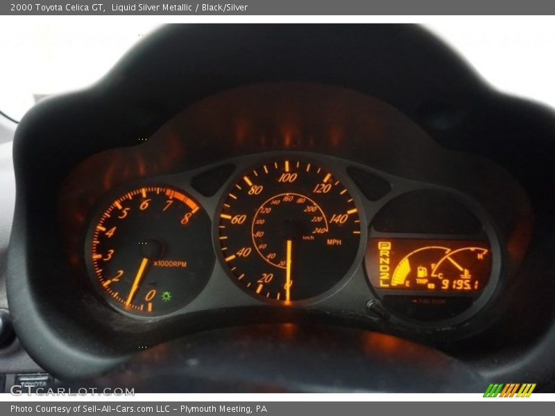 Liquid Silver Metallic / Black/Silver 2000 Toyota Celica GT