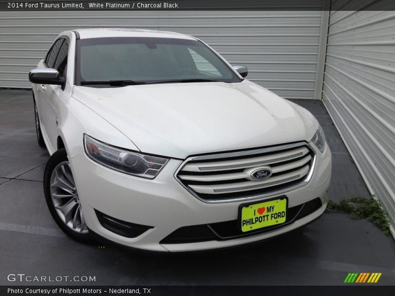 White Platinum / Charcoal Black 2014 Ford Taurus Limited