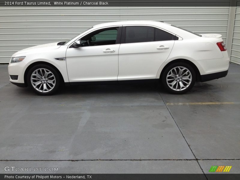 White Platinum / Charcoal Black 2014 Ford Taurus Limited