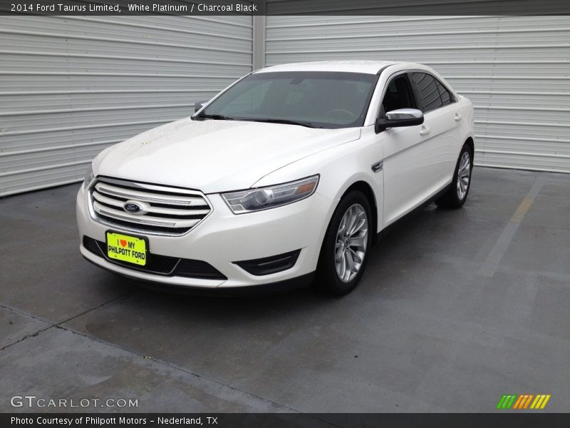 White Platinum / Charcoal Black 2014 Ford Taurus Limited