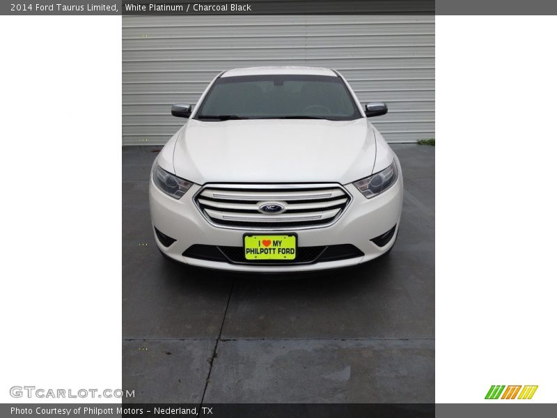 White Platinum / Charcoal Black 2014 Ford Taurus Limited