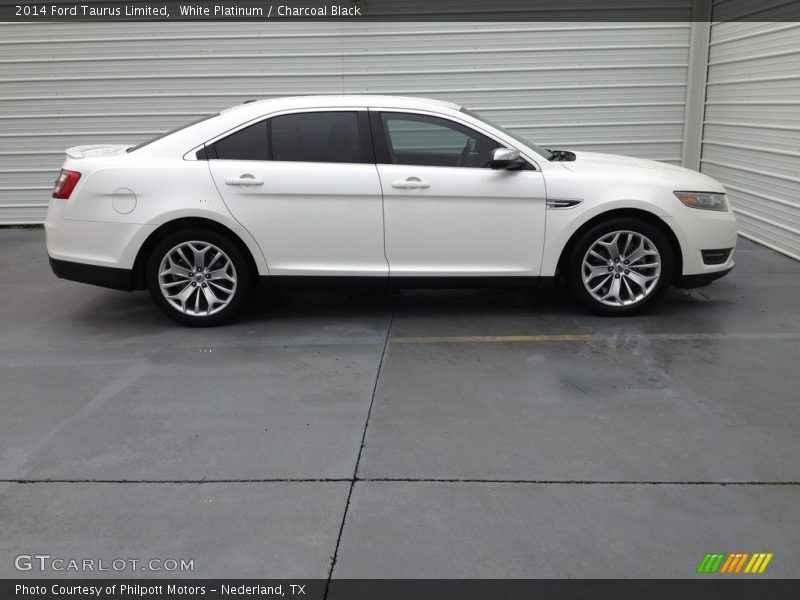 White Platinum / Charcoal Black 2014 Ford Taurus Limited