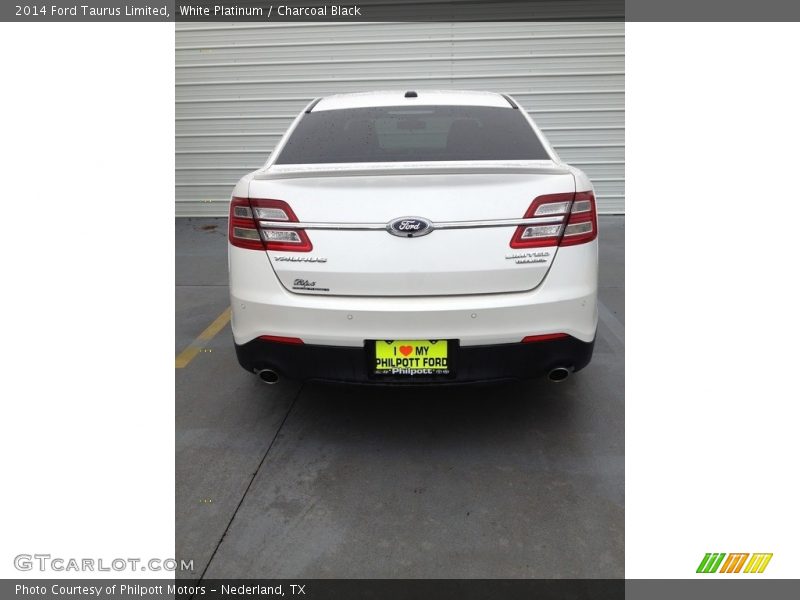 White Platinum / Charcoal Black 2014 Ford Taurus Limited