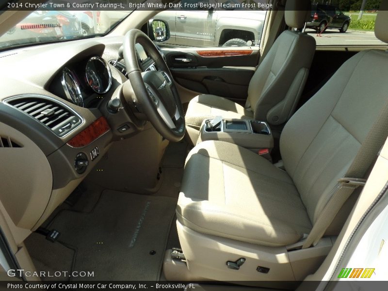 Bright White / Dark Frost Beige/Medium Frost Beige 2014 Chrysler Town & Country Touring-L