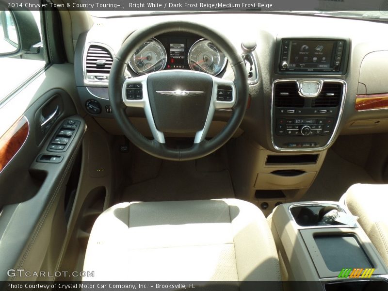 Bright White / Dark Frost Beige/Medium Frost Beige 2014 Chrysler Town & Country Touring-L