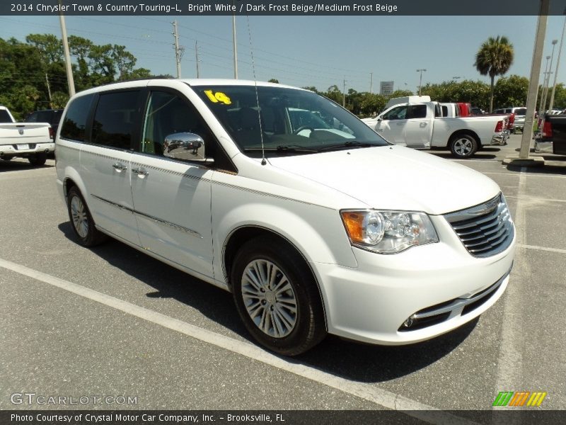 Bright White / Dark Frost Beige/Medium Frost Beige 2014 Chrysler Town & Country Touring-L
