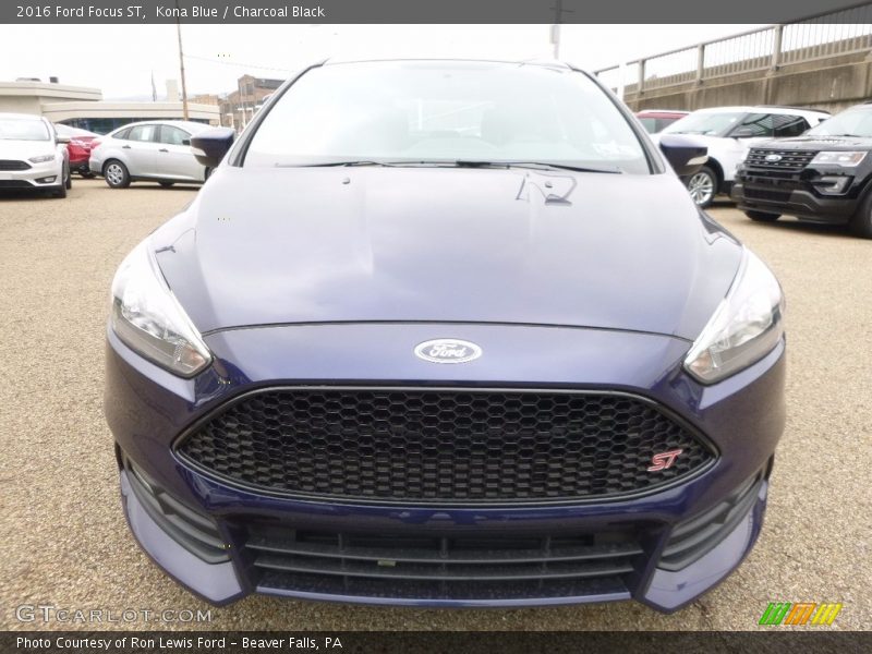 Kona Blue / Charcoal Black 2016 Ford Focus ST