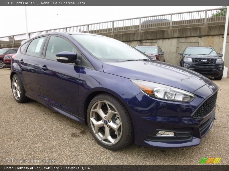 Kona Blue / Charcoal Black 2016 Ford Focus ST