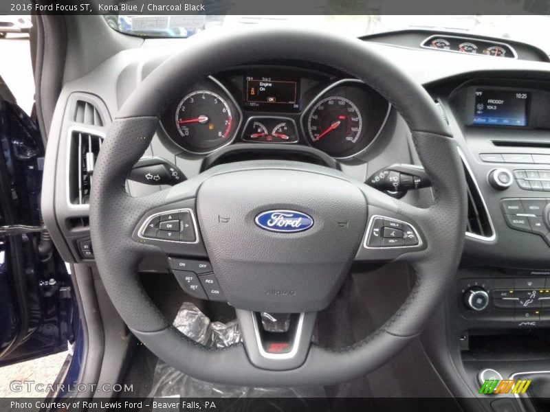 Kona Blue / Charcoal Black 2016 Ford Focus ST