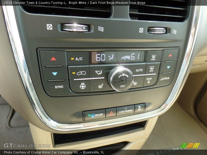 Bright White / Dark Frost Beige/Medium Frost Beige 2014 Chrysler Town & Country Touring-L