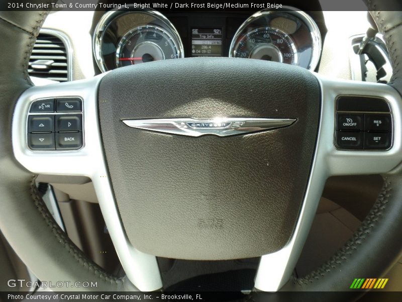 Bright White / Dark Frost Beige/Medium Frost Beige 2014 Chrysler Town & Country Touring-L